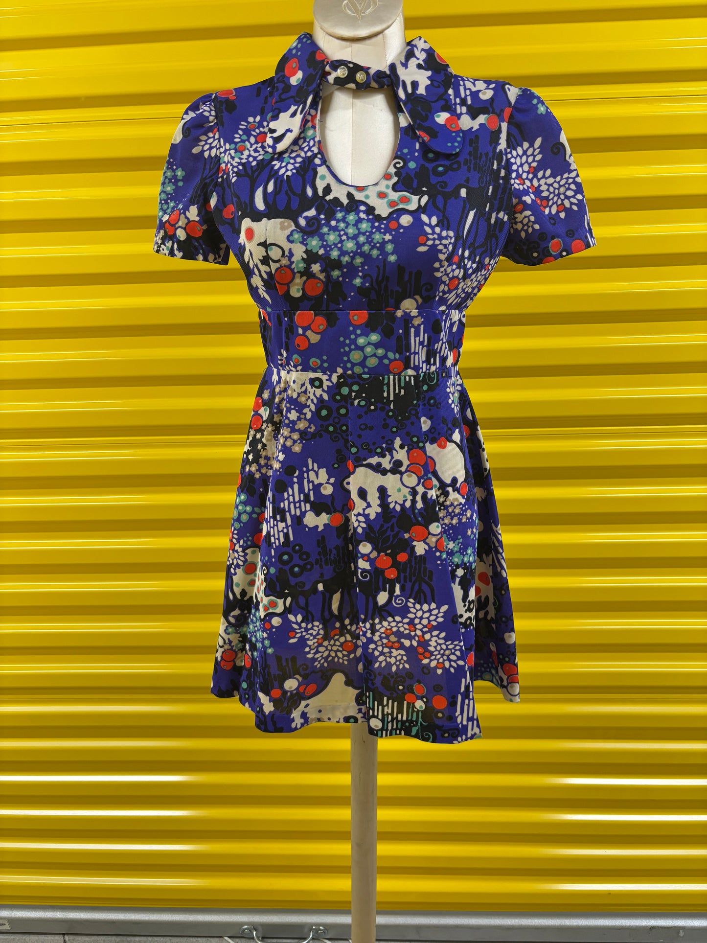 70s skater mini dress