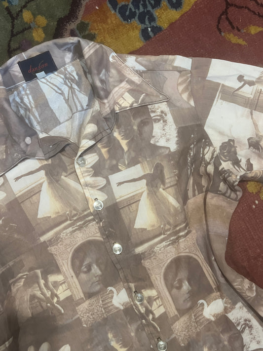 Ethereal 70s photo print top