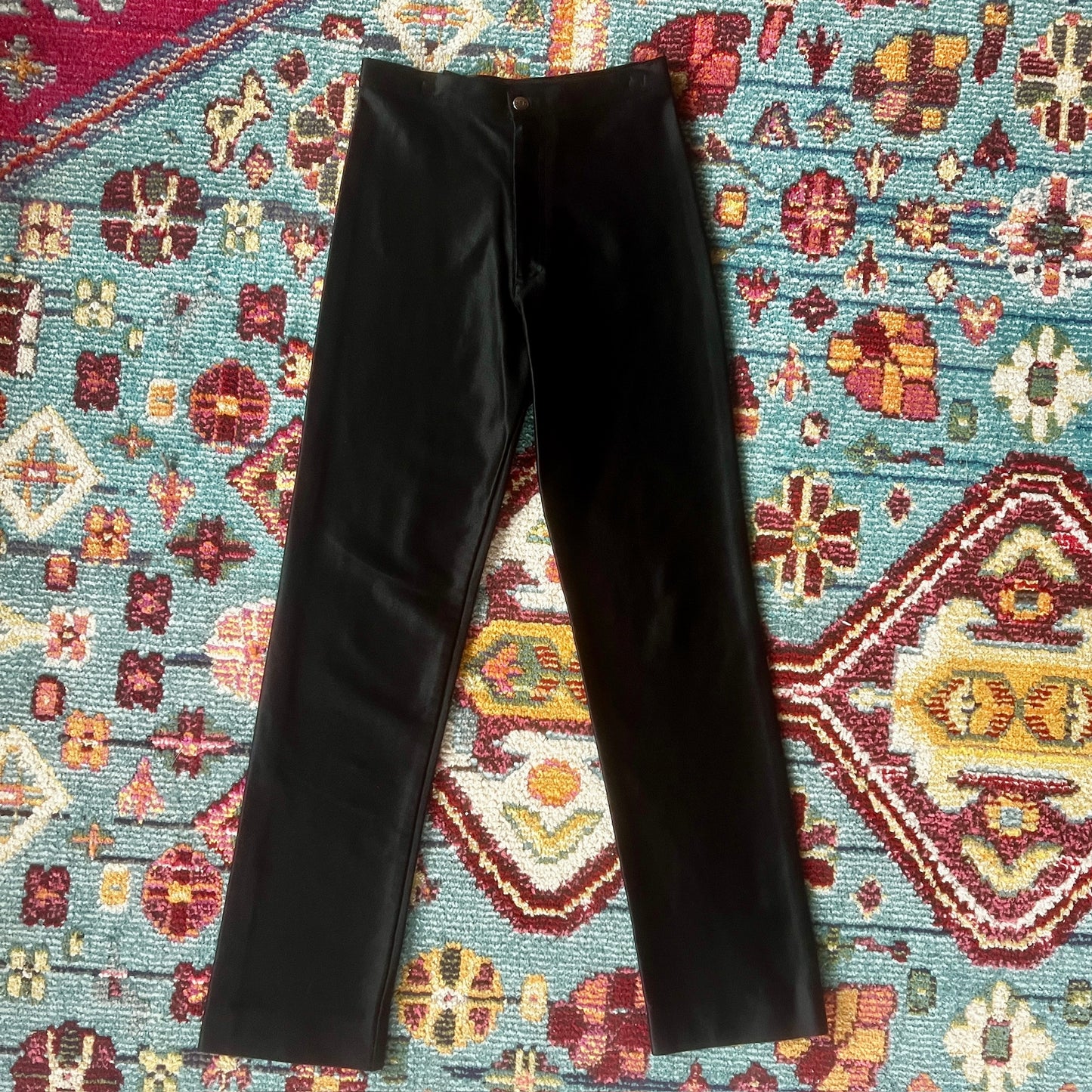 Black nylon disco pants