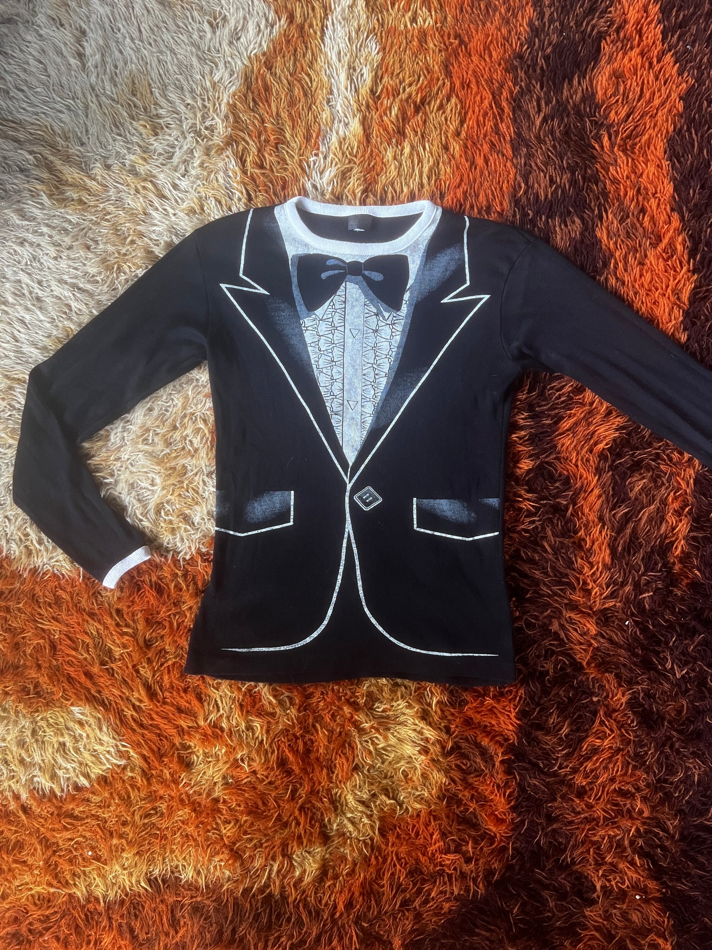 70s ladies tuxedo knit