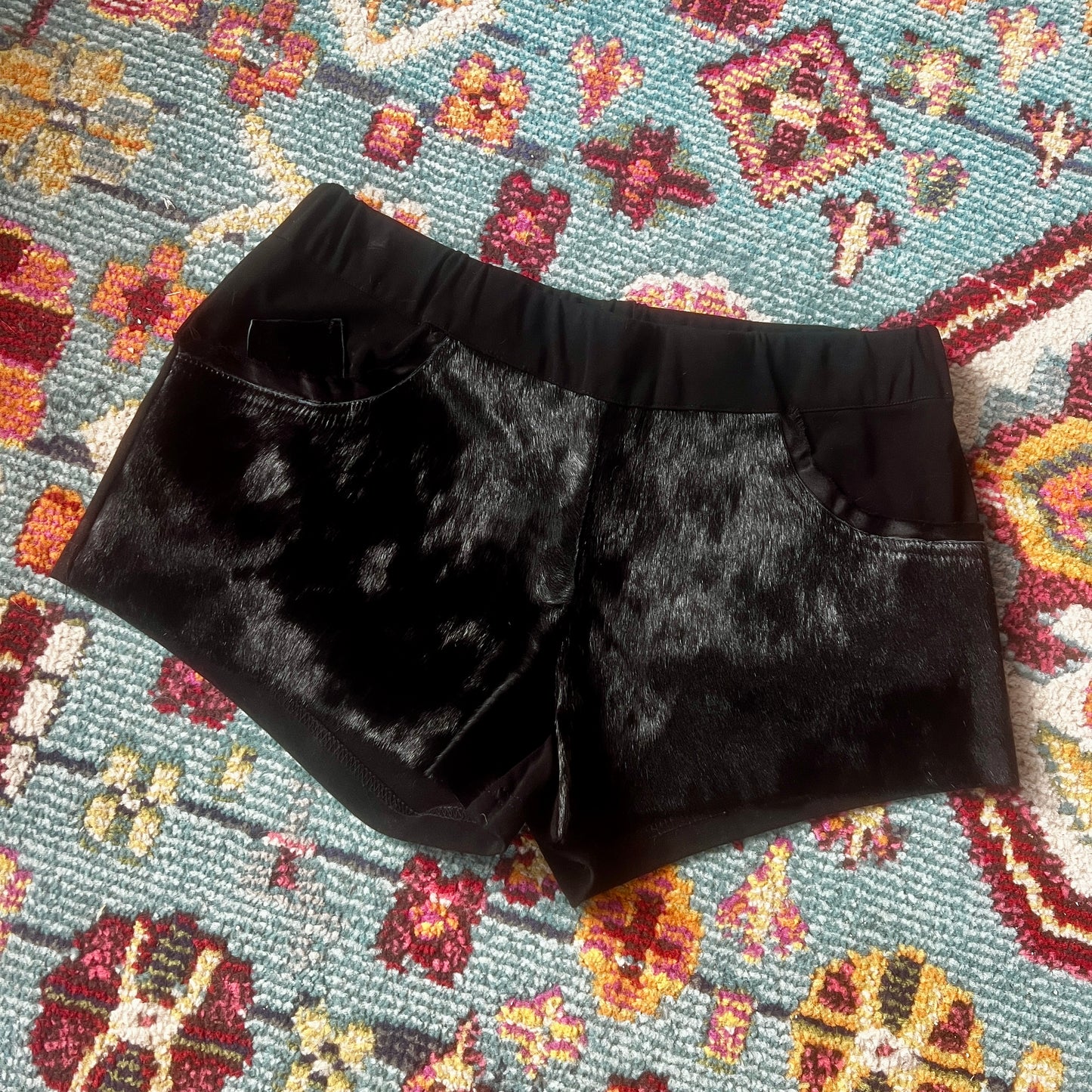 Black horsehair shorts